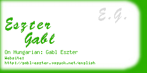 eszter gabl business card